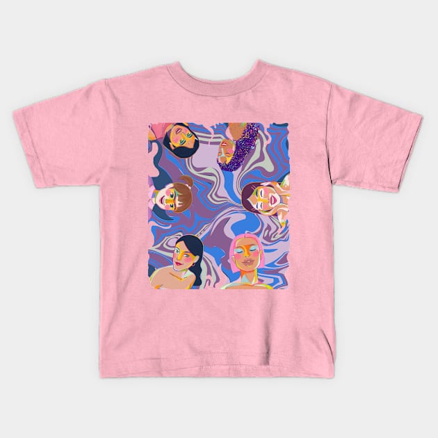 Women United: Embracing Diversity and Empowering Equality Kids T-Shirt by Magitasy